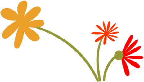 Illustration of 3 flowers