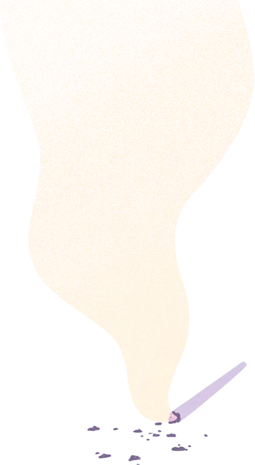 Illustration d'une cigarette qui brûle
