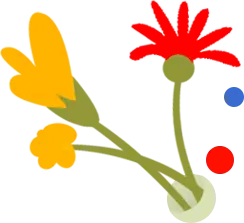 Illustration of 3 flowers