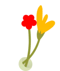 Illustration of 2 flowers